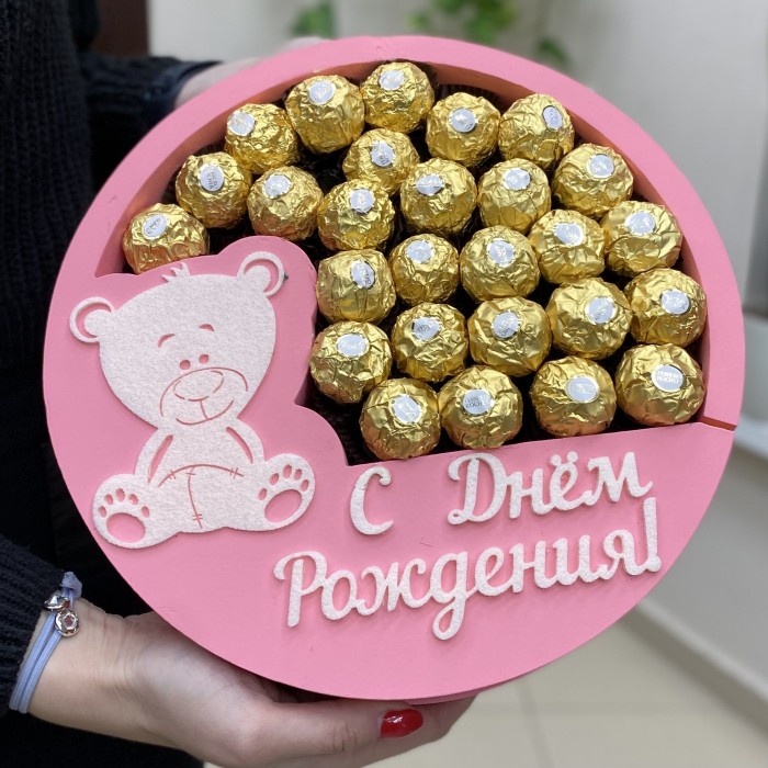 Композиция из конфет С Днем Рождения